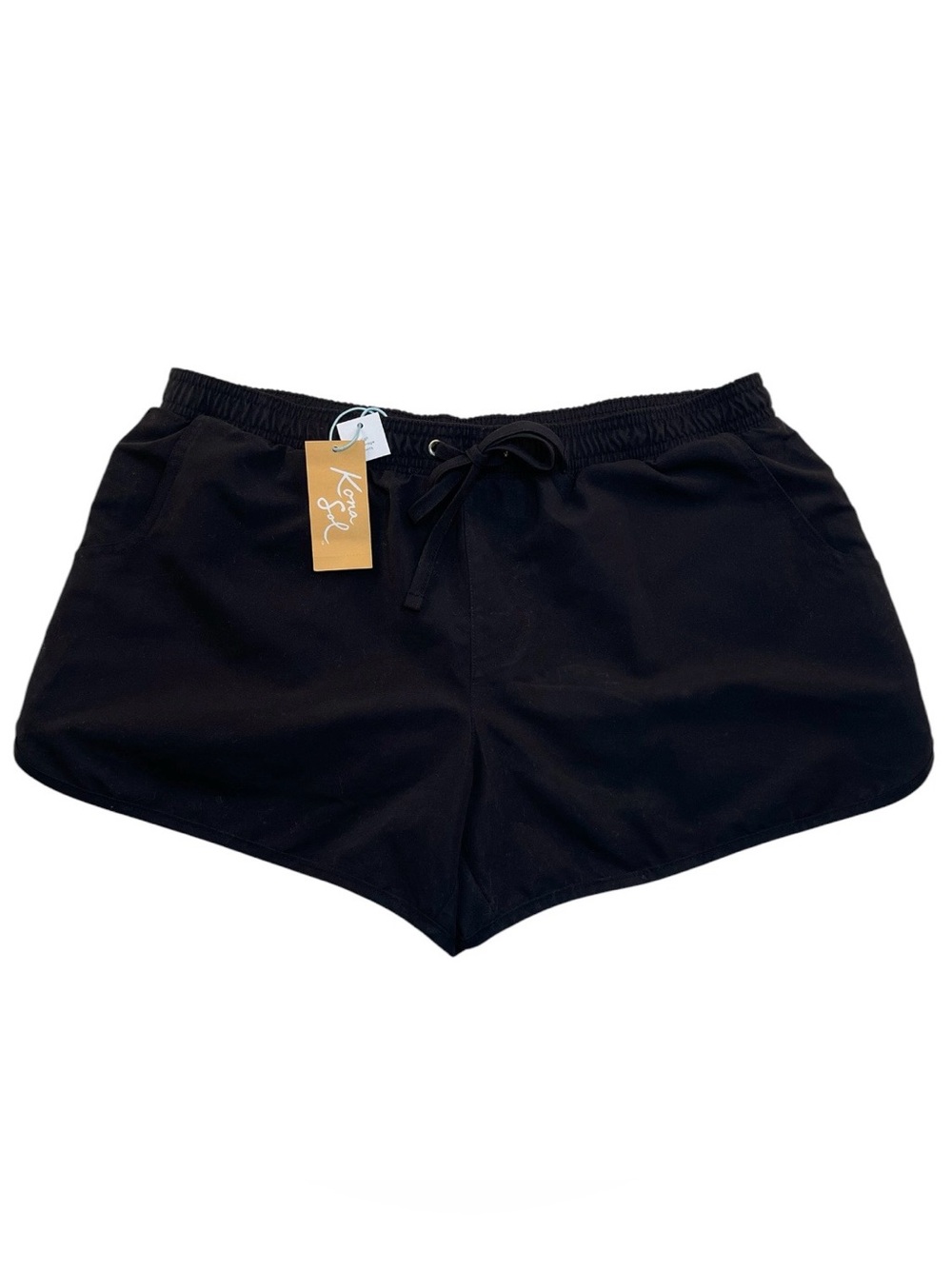 Kona Sol Black Athletic Drawstring Shorts Women’s Size Medium